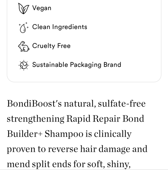 NWT BONDI BOOST RAPID REPAIR BOND BUILDER SHAMPOO - Picture 3 of 15